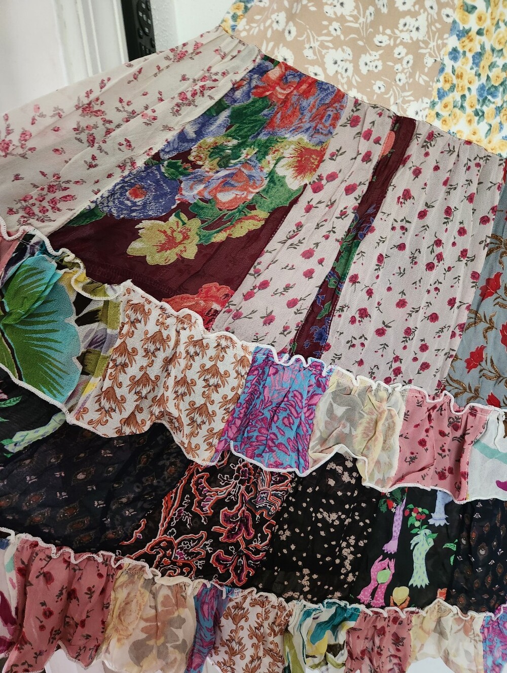 Young Threads Patchwork Tiered Boho Pants - Picture 6 of 10